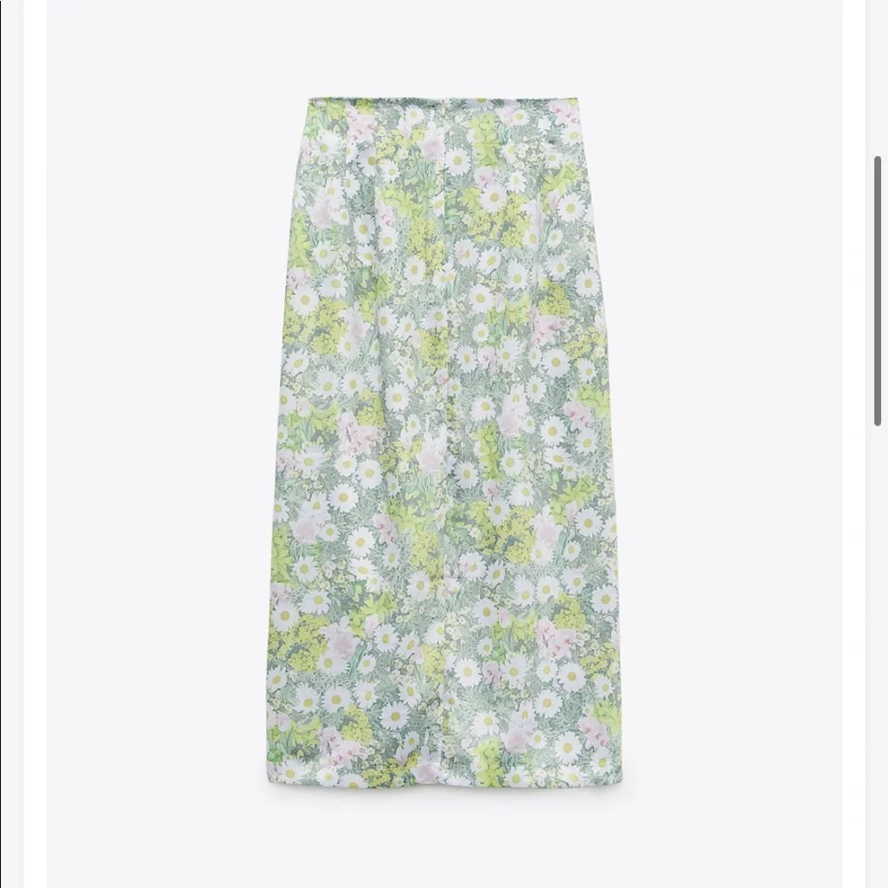 Zara Floral Button Down Midi Skirt - Picture 4 of 10